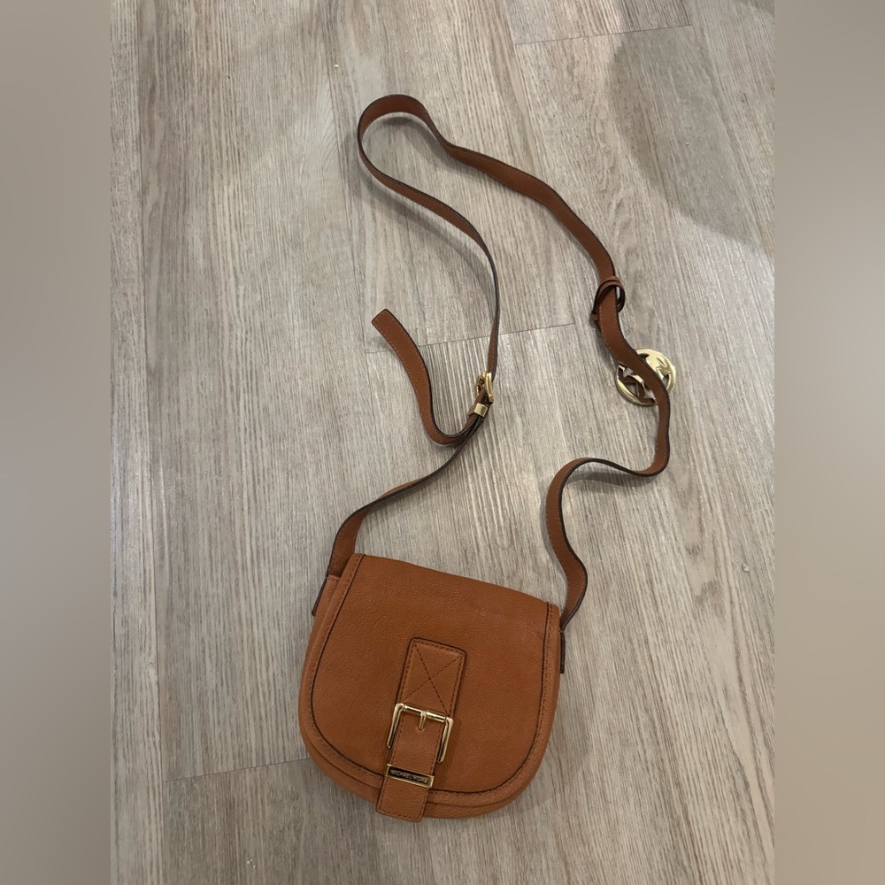 Brown Leather Michael Kors Crossbody Bag